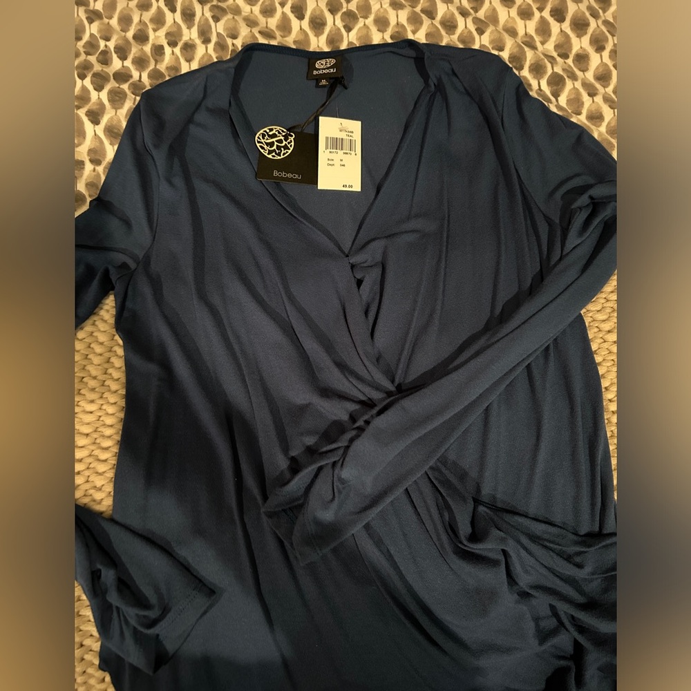 Nordstrom Babeau Faux Wrap Ruched Top NWT